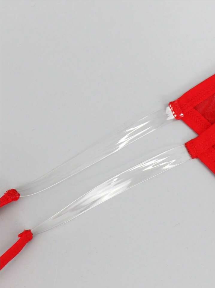 Men's Red Hollow Mesh Thong Underwear For Men